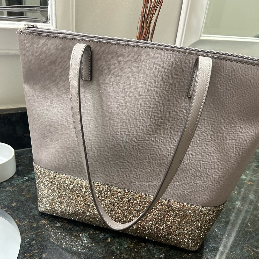Kate Spade Greta Court Glitter Penny Tote WKRU5613 Handbag.